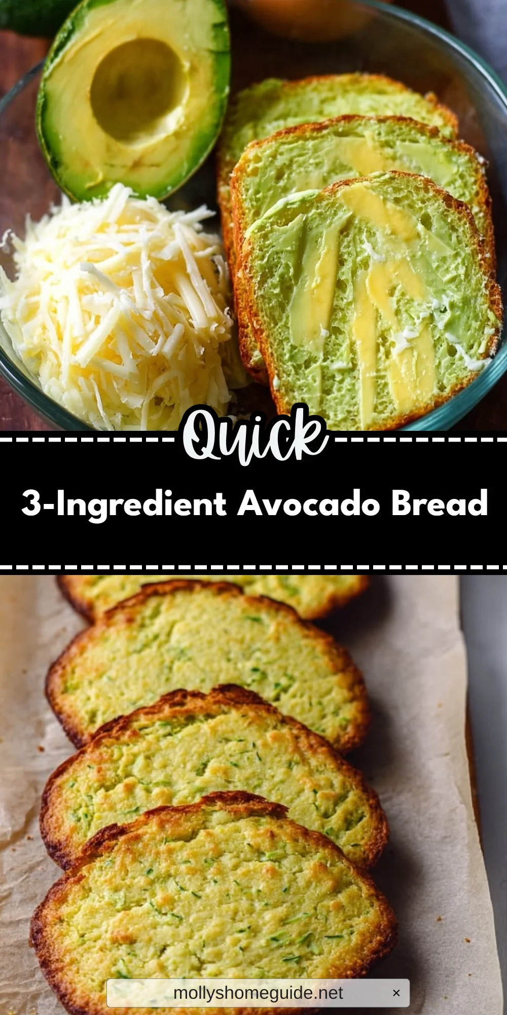 3-Ingredient Avocado Bread
