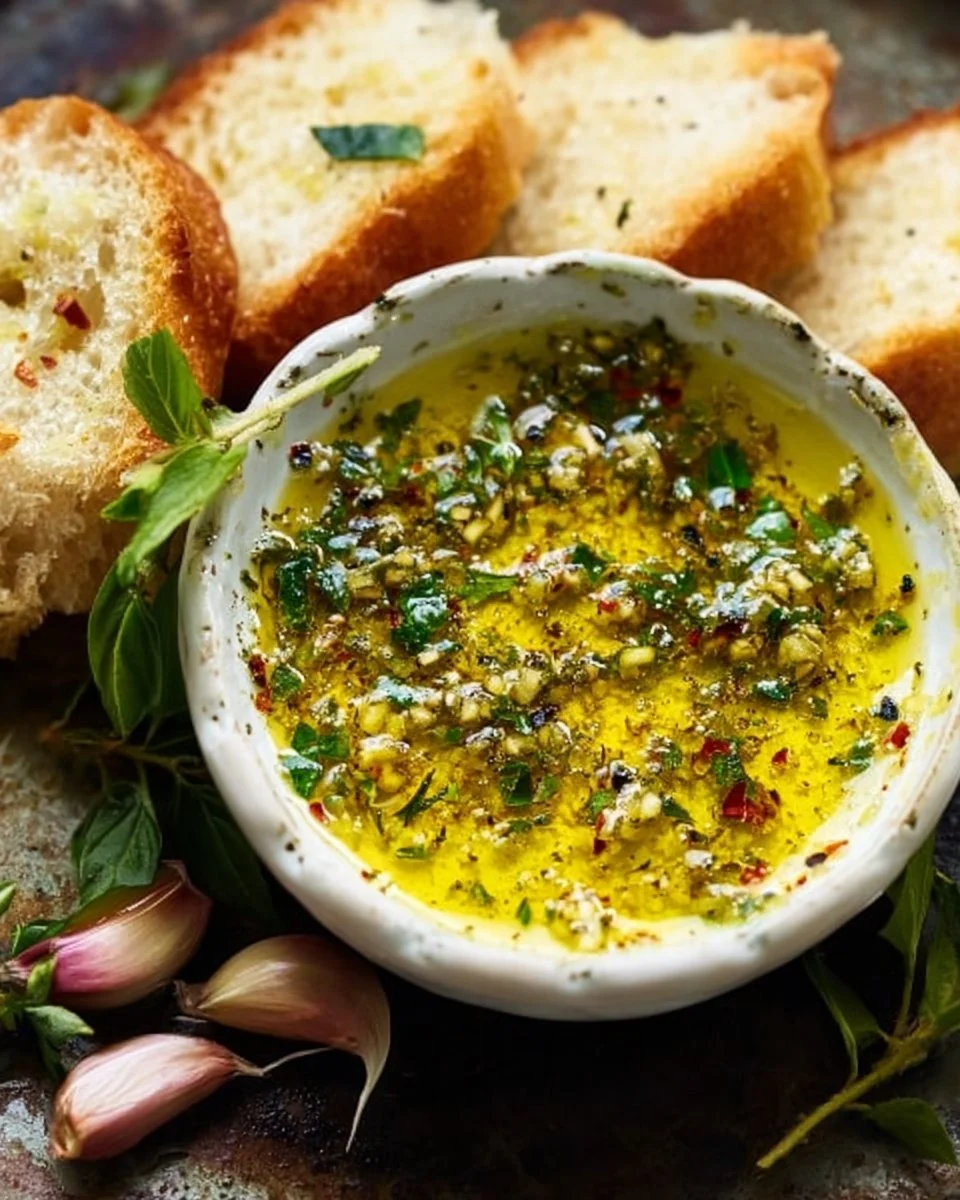 5-Minute Garlic Olive Oil Dip