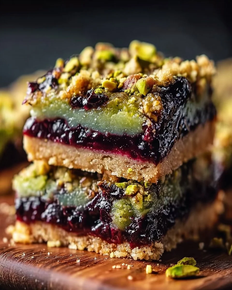 Blackberry Pistachio Dream Bars: Irresistible Homemade Bliss