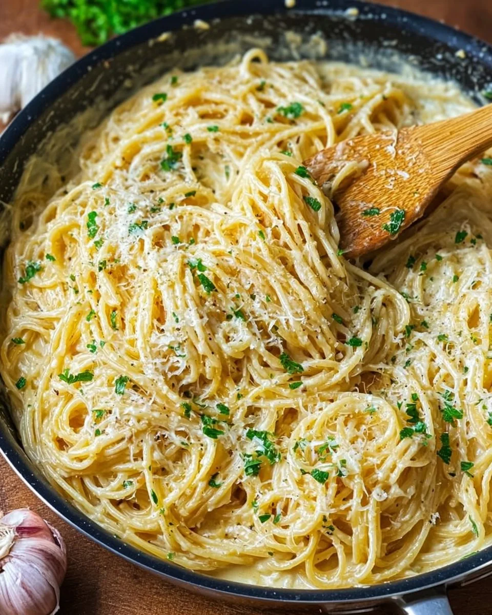 Cheesy Garlic Parmesan Spaghetti
