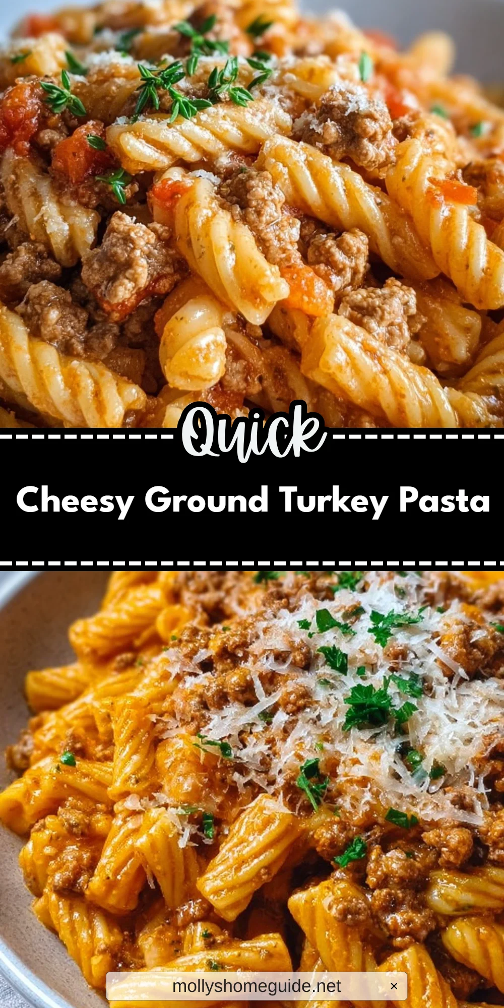 Cheesy Ground Turkey Pasta