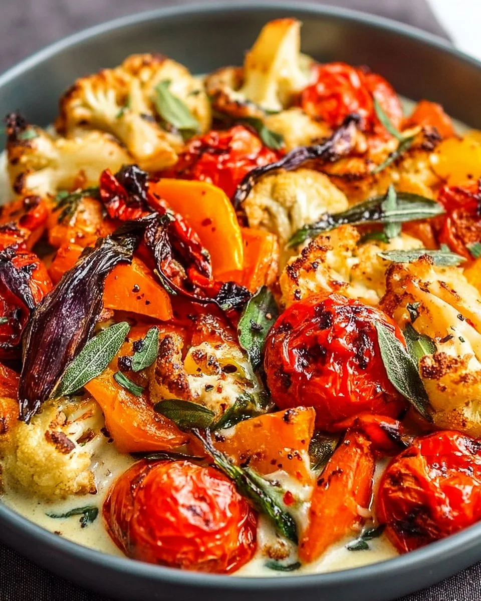 Cheesy Marry Me Roasted Vegetable Medley