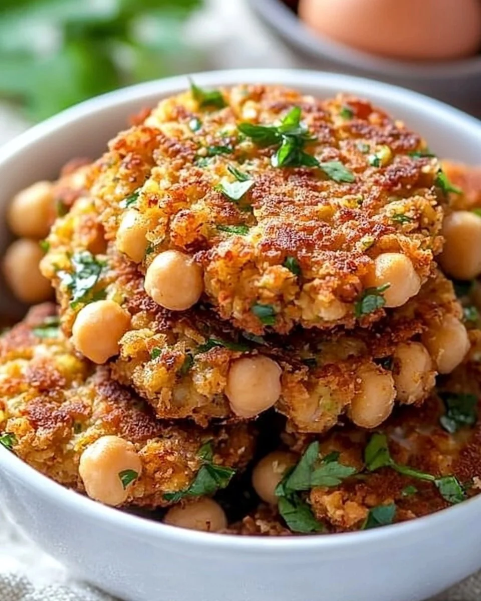 Plate of crispy chickpea fritters served with dipping sauce