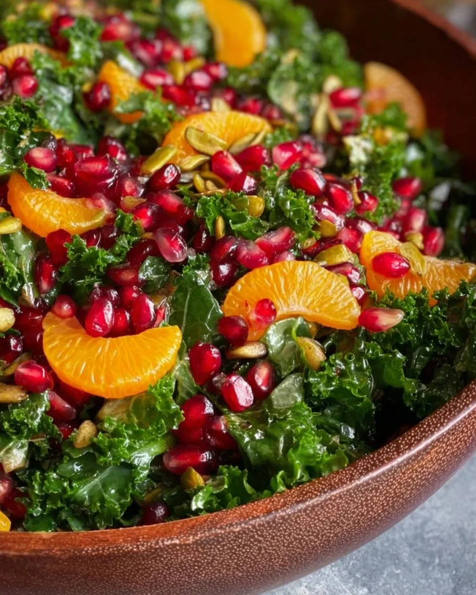 Citrus Pomegranate Kale Salad