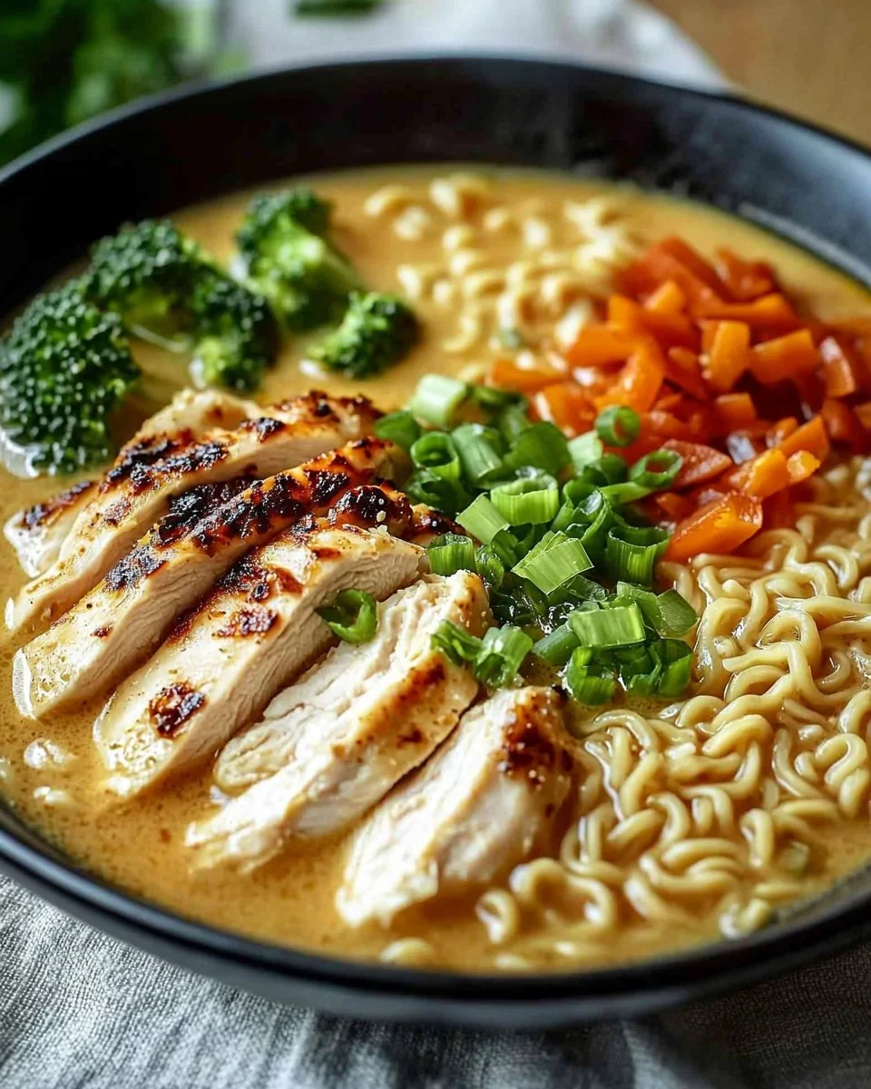 Creamy Garlic Chicken Ramen
