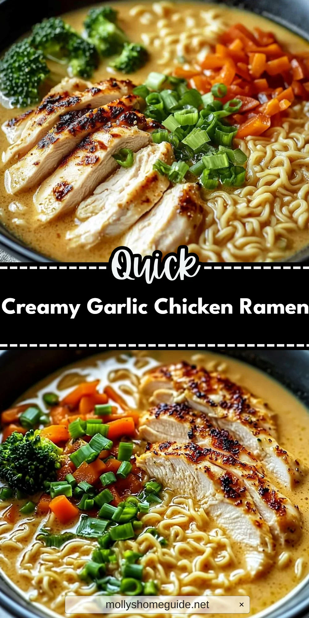 Creamy Garlic Chicken Ramen