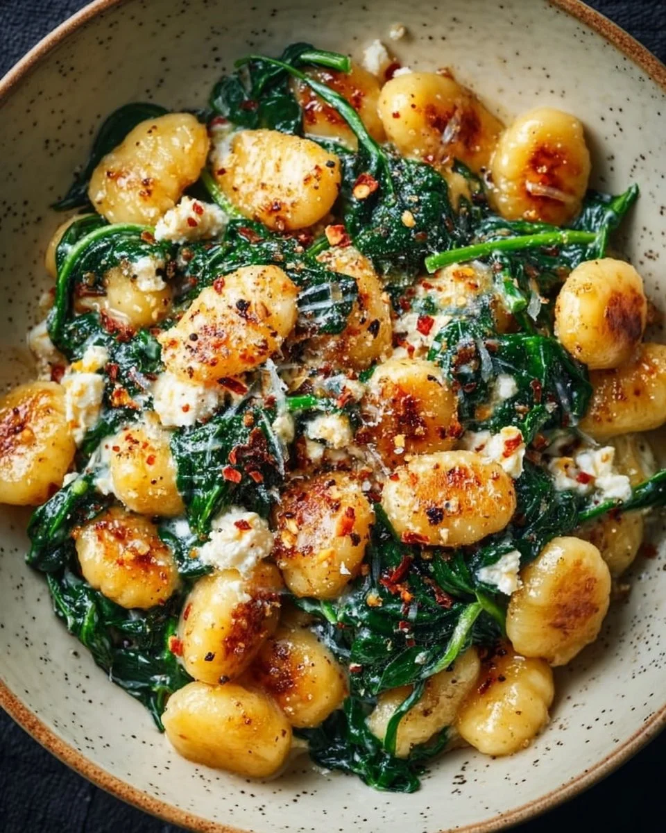 Creamy Gnocchi with Spinach and Feta