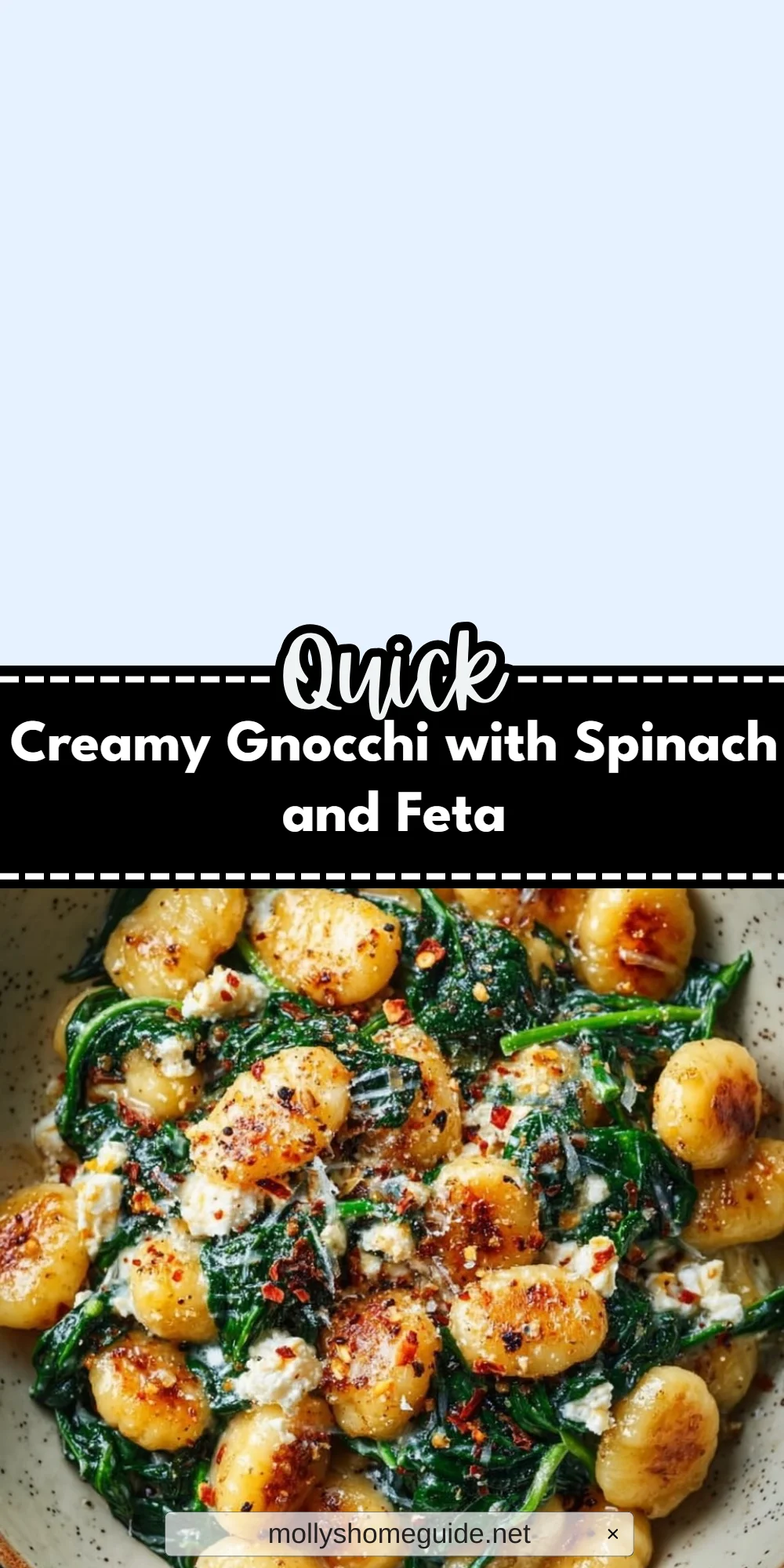 Creamy Gnocchi with Spinach and Feta