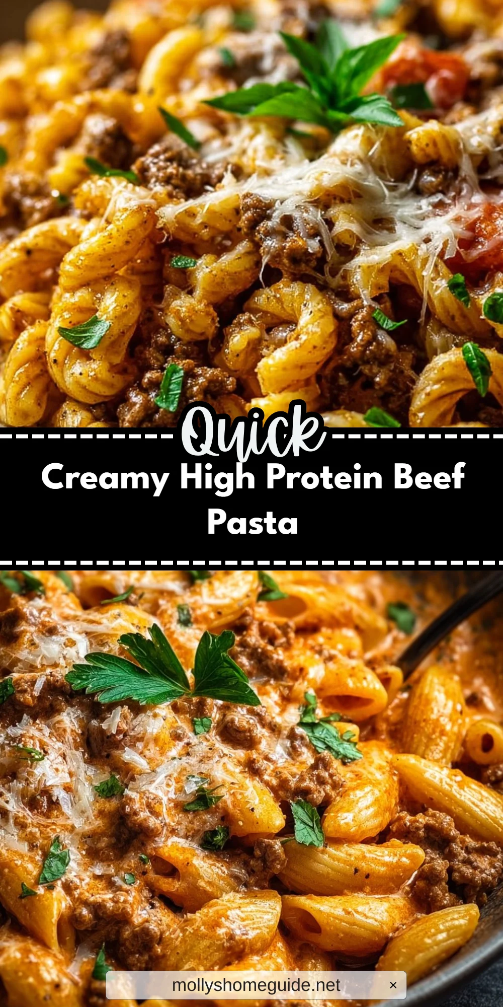 Creamy High Protein Beef Pasta