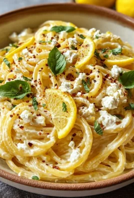 Creamy lemon feta pasta with fresh herbs and a hint of garlic