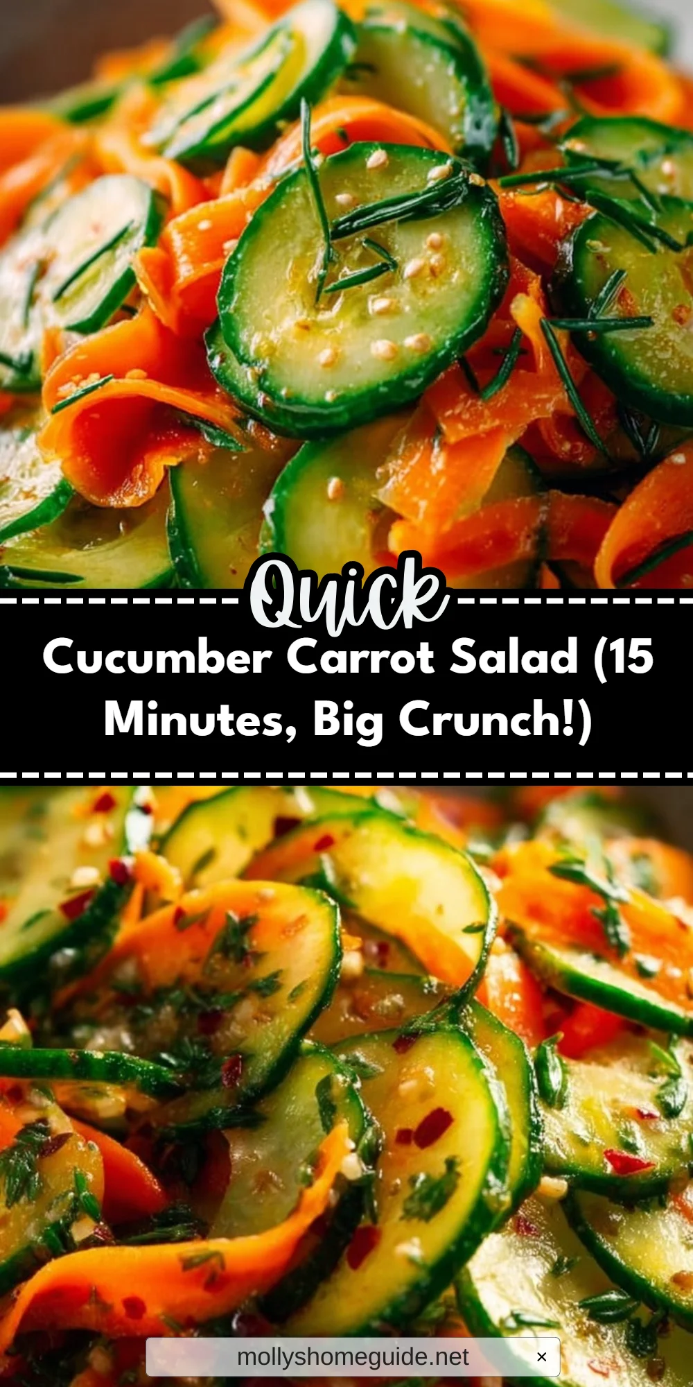 Cucumber Carrot Salad (15 Minutes, Big Crunch!)