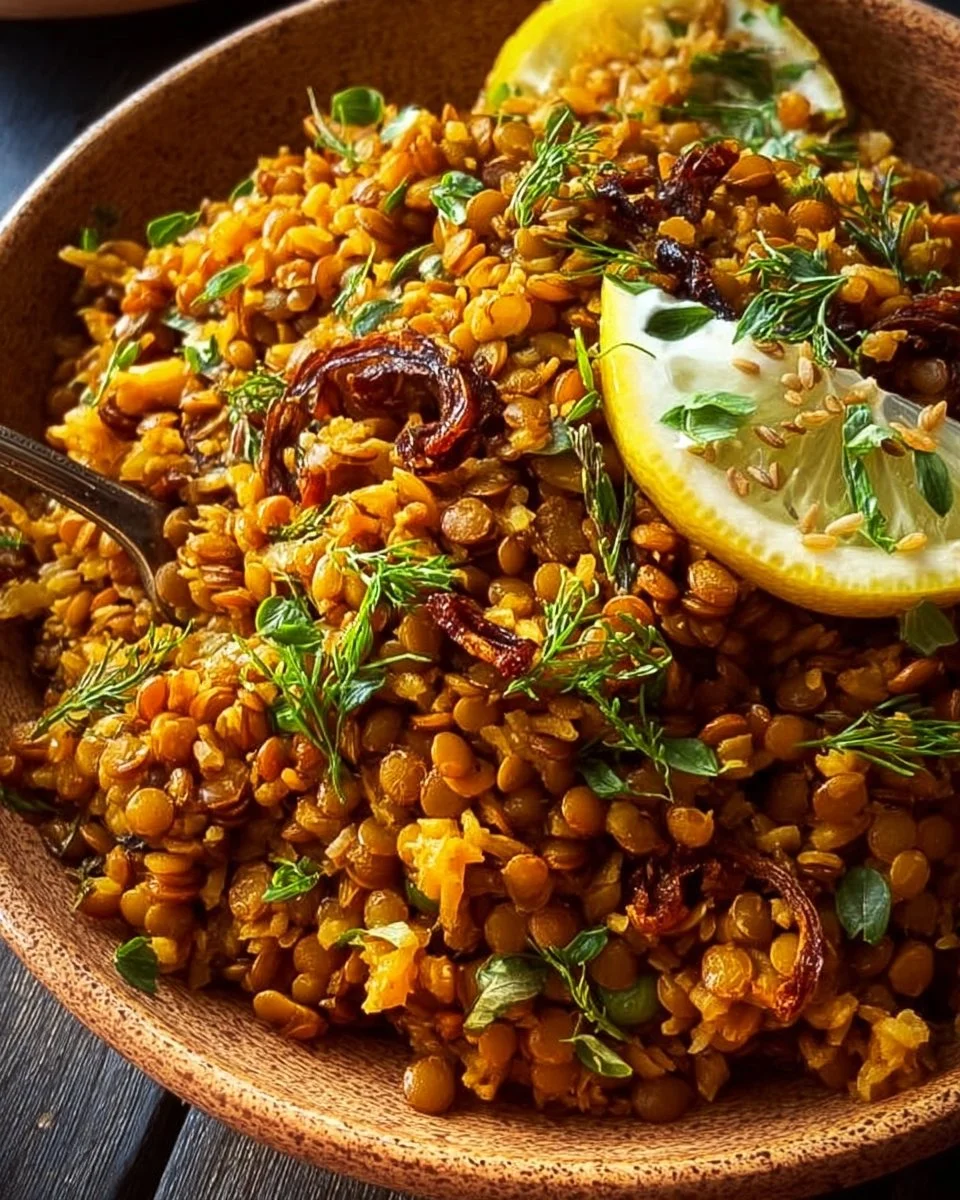 Easy Mediterranean Lentils and Rice
