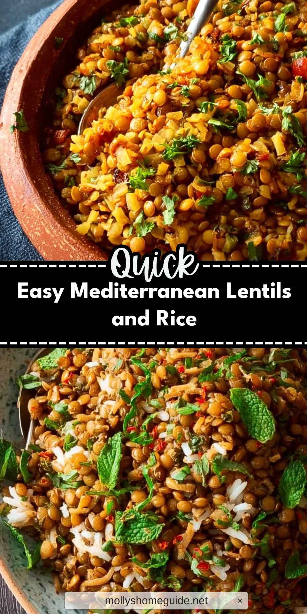 Easy Mediterranean Lentils and Rice