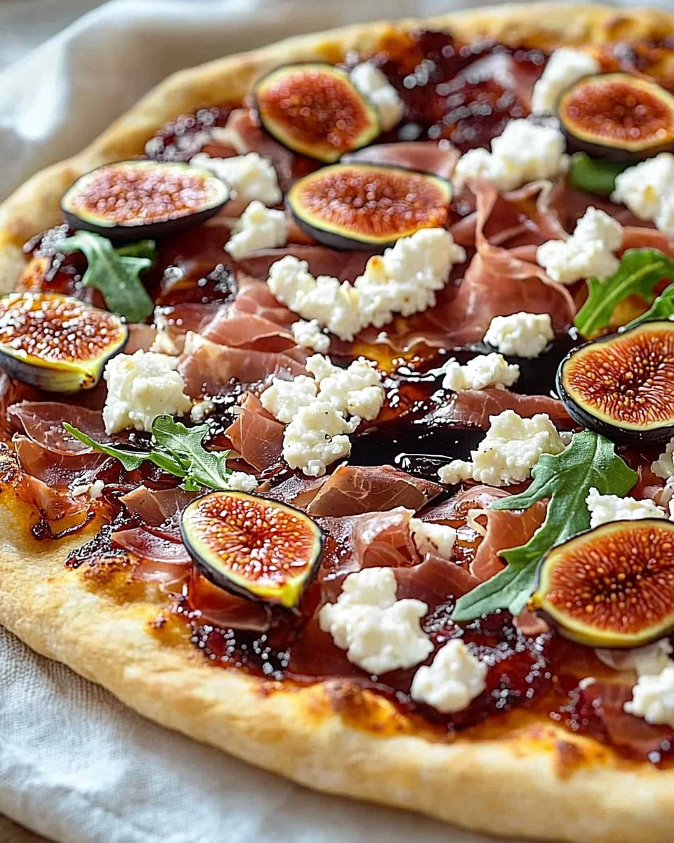 Fast Fig Pizza with Goat Cheese and Prosciutto