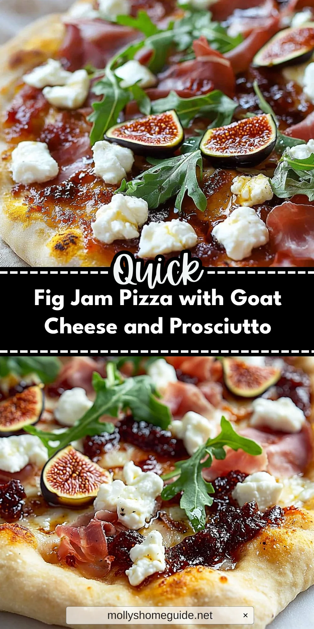 Fig Jam Pizza with Goat Cheese and Prosciutto