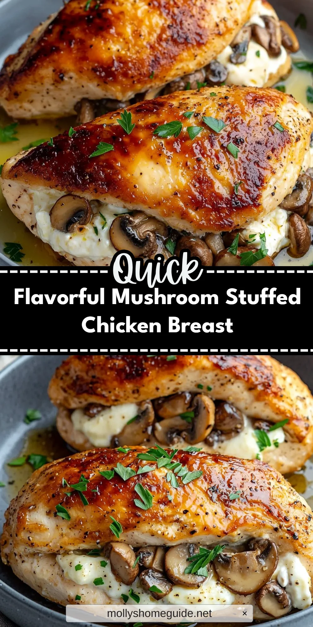Flavorful Mushroom Stuffed Chicken Breast