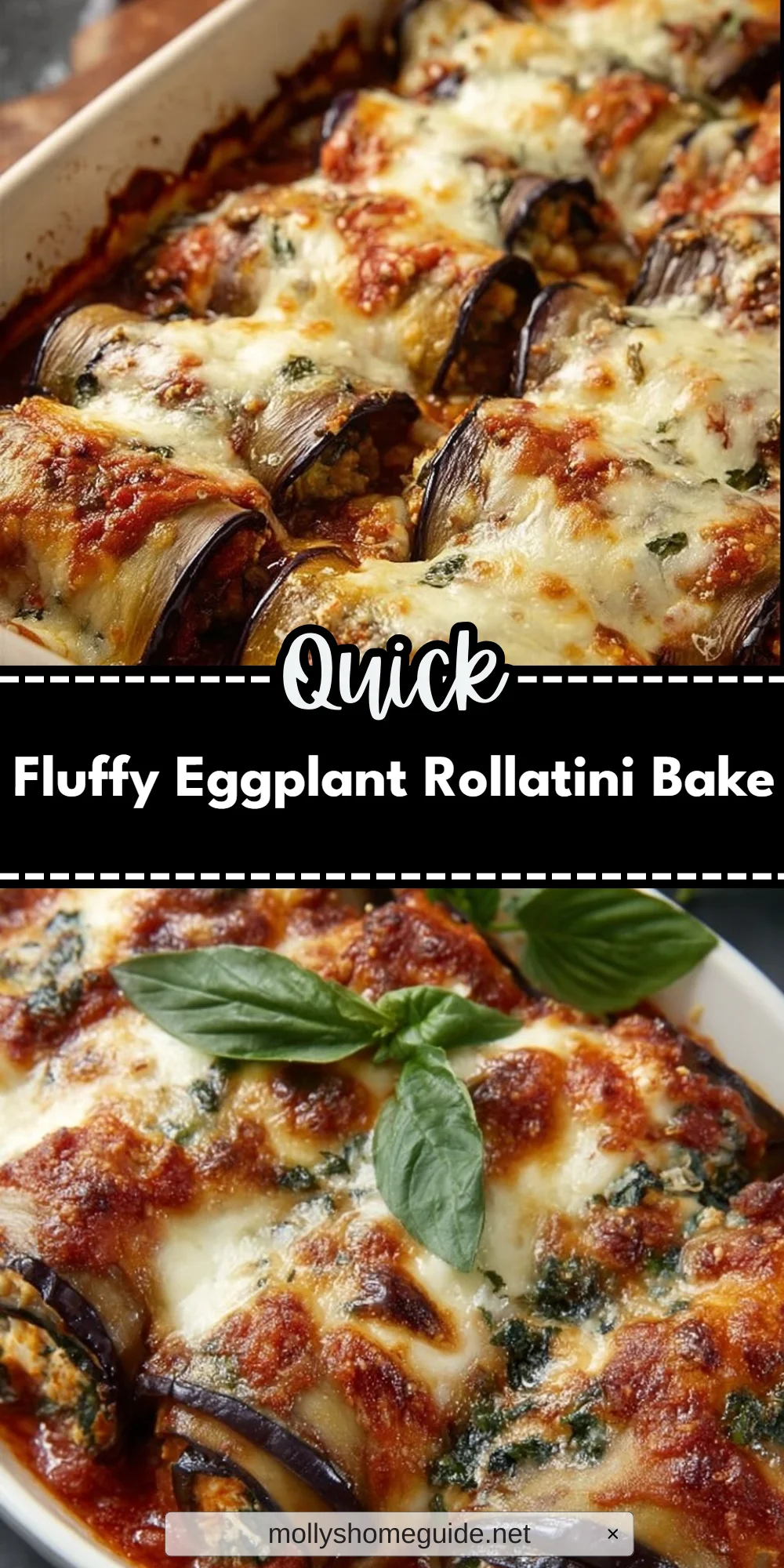 Fluffy Eggplant Rollatini Bake