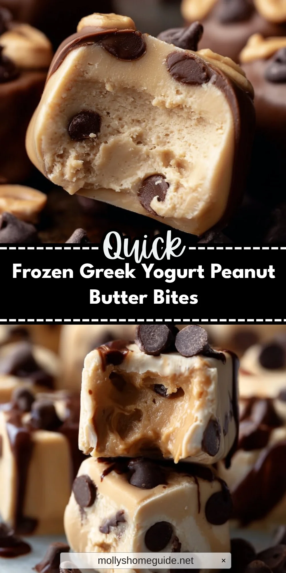 Frozen Greek Yogurt Peanut Butter Bites