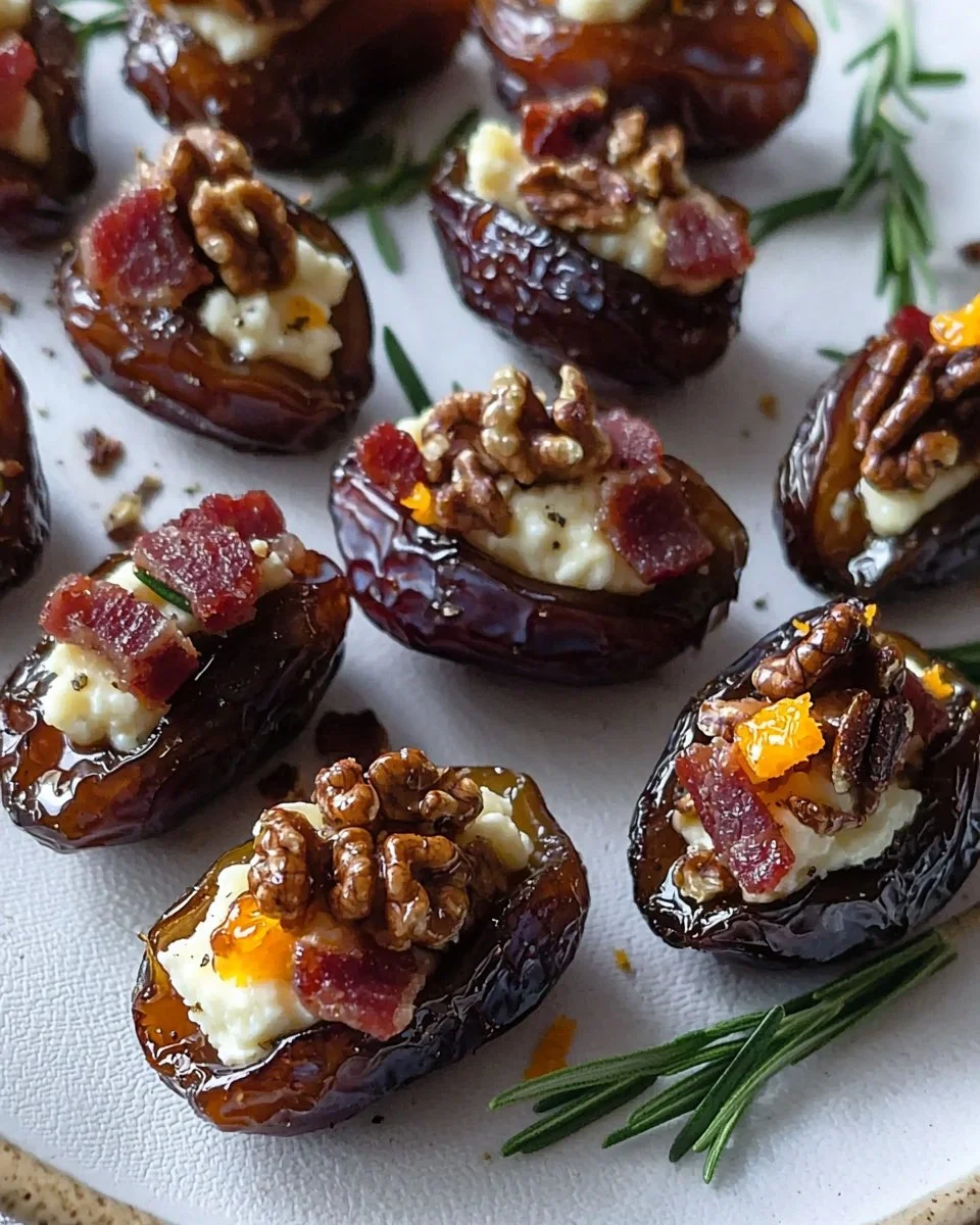 Goat cheese stuffed dates