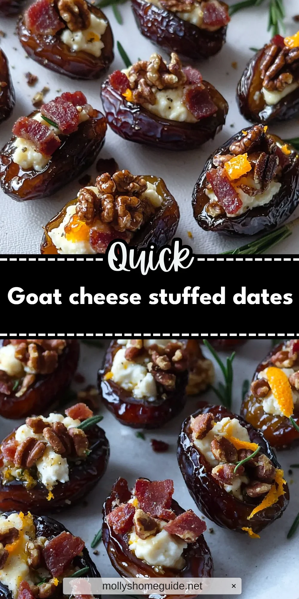 Goat cheese stuffed dates