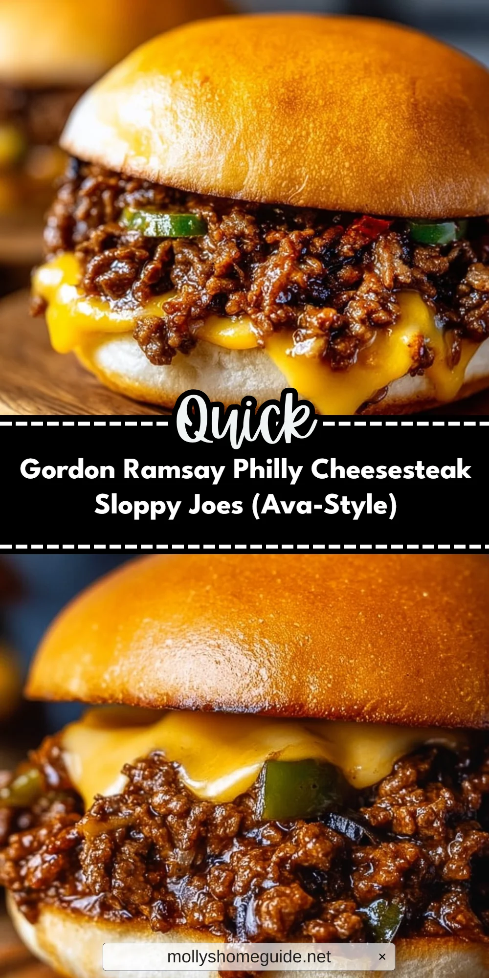 Gordon Ramsay Philly Cheesesteak Sloppy Joes (Ava-Style)