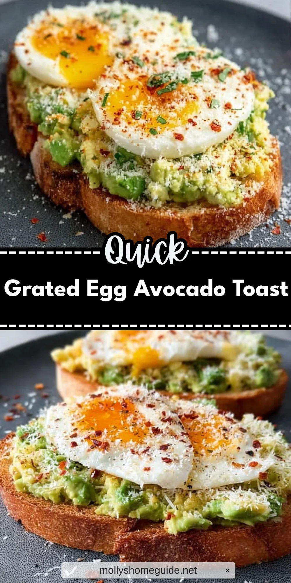 Grated Egg Avocado Toast