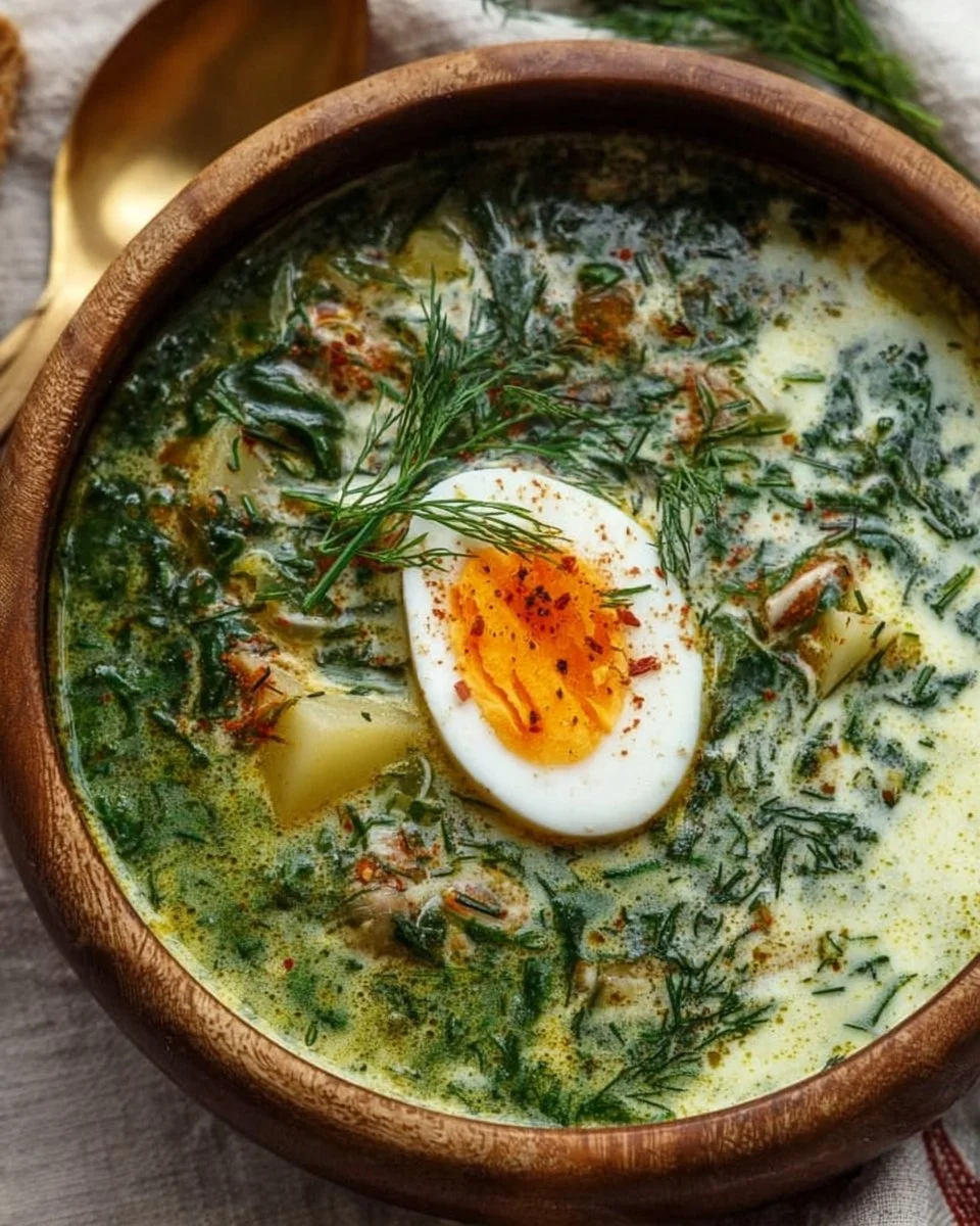 Green Borscht (Ukrainian sorrel/spinach soup)