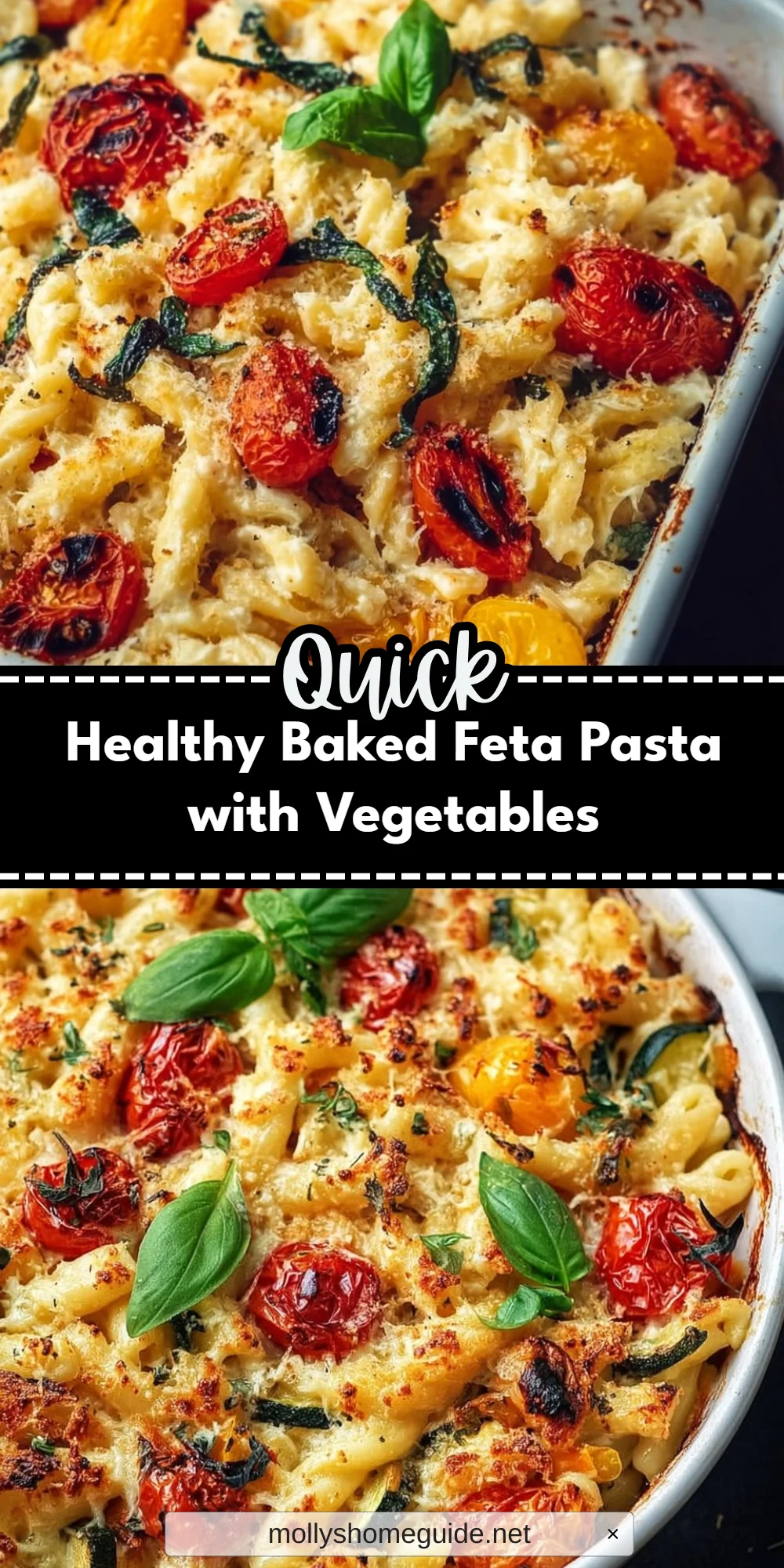 Healthy Baked Feta Pasta with Vegetables