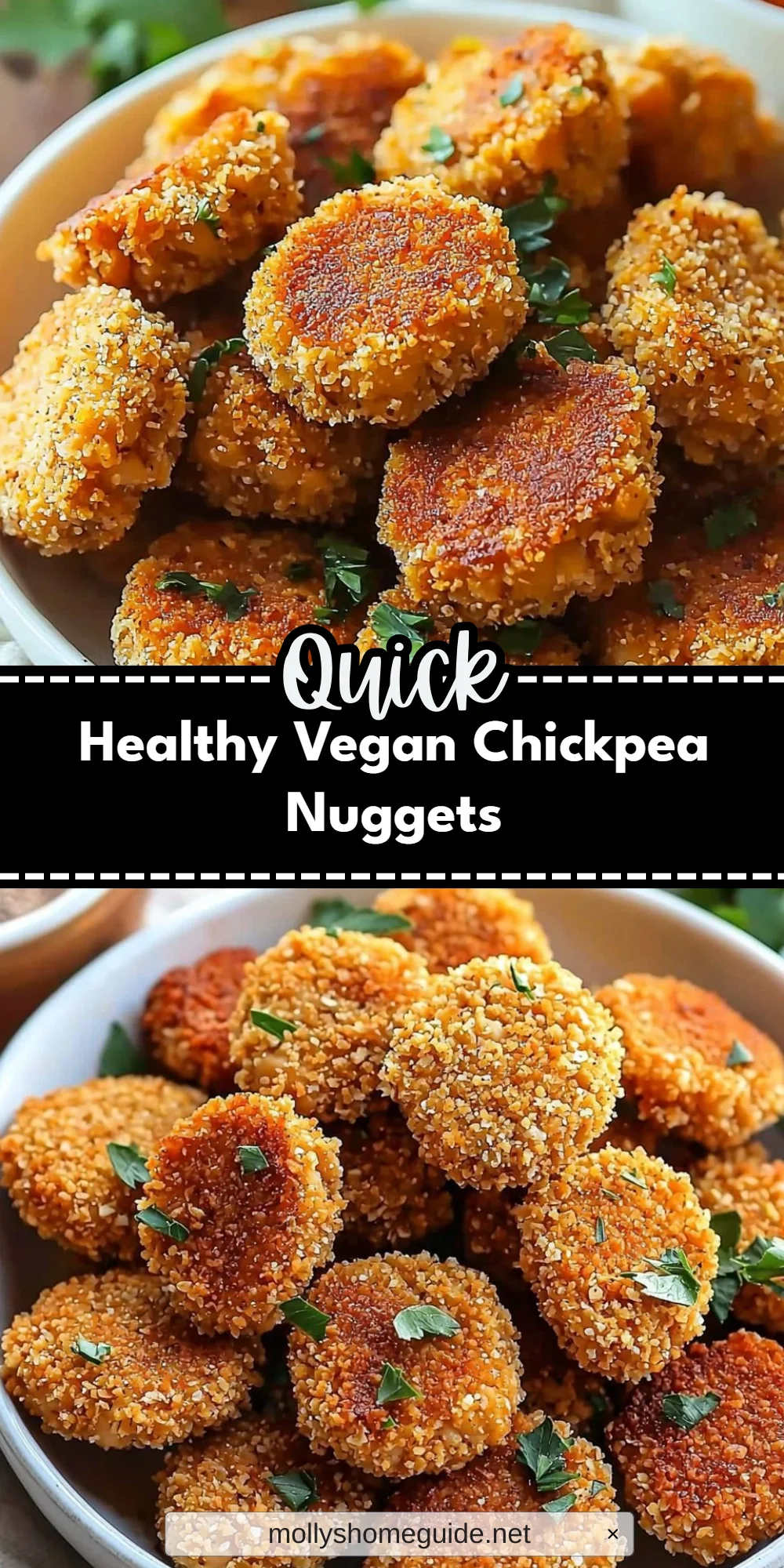 Healthy Vegan Chickpea Nuggets