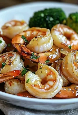Delicious high-protein honey garlic shrimp served on a plate