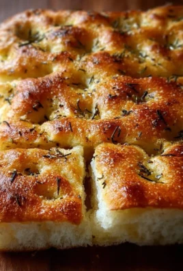 Homemade focaccia bread topped with herbs and olive oil