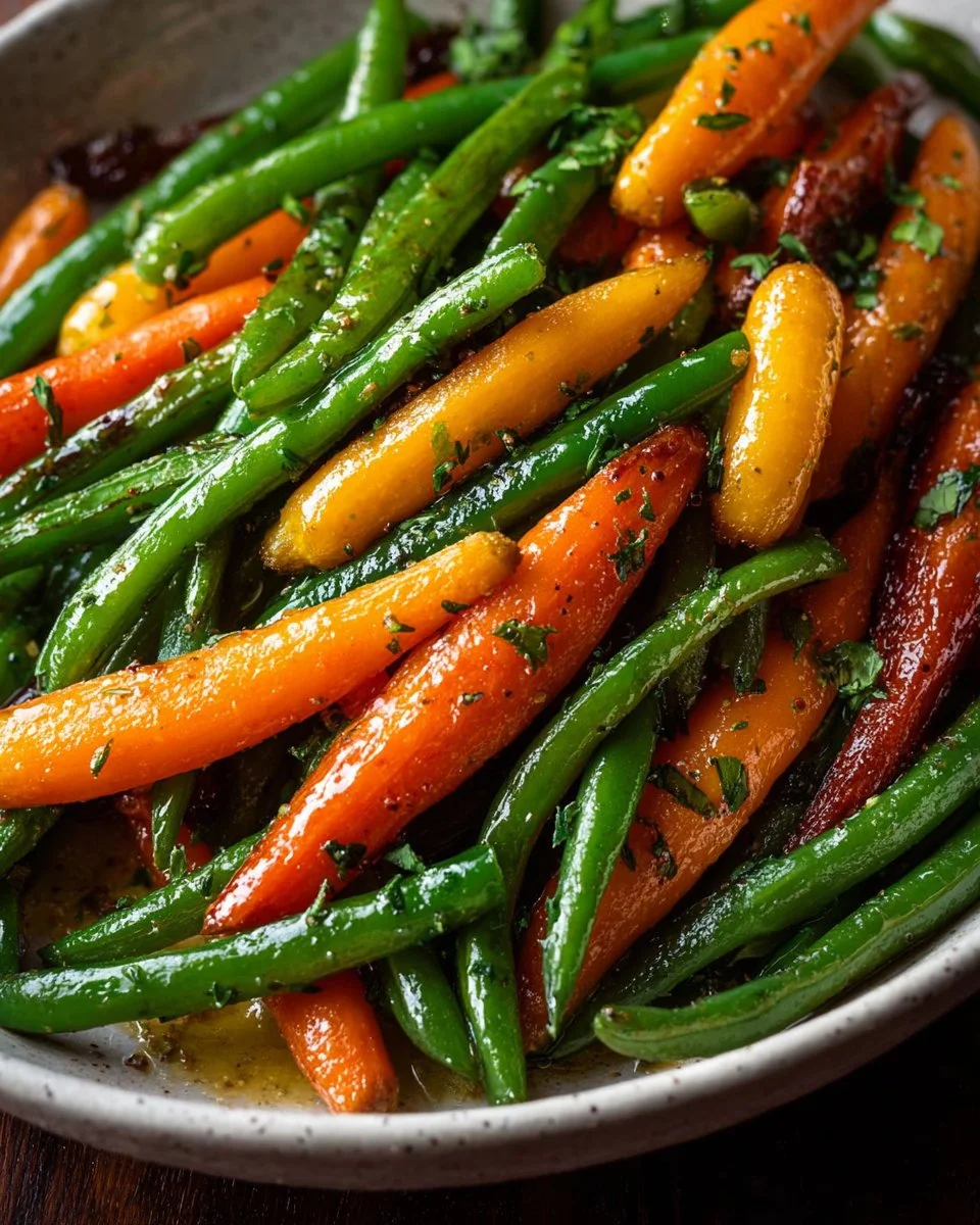 Honey Glazed Carrots & Green Beans