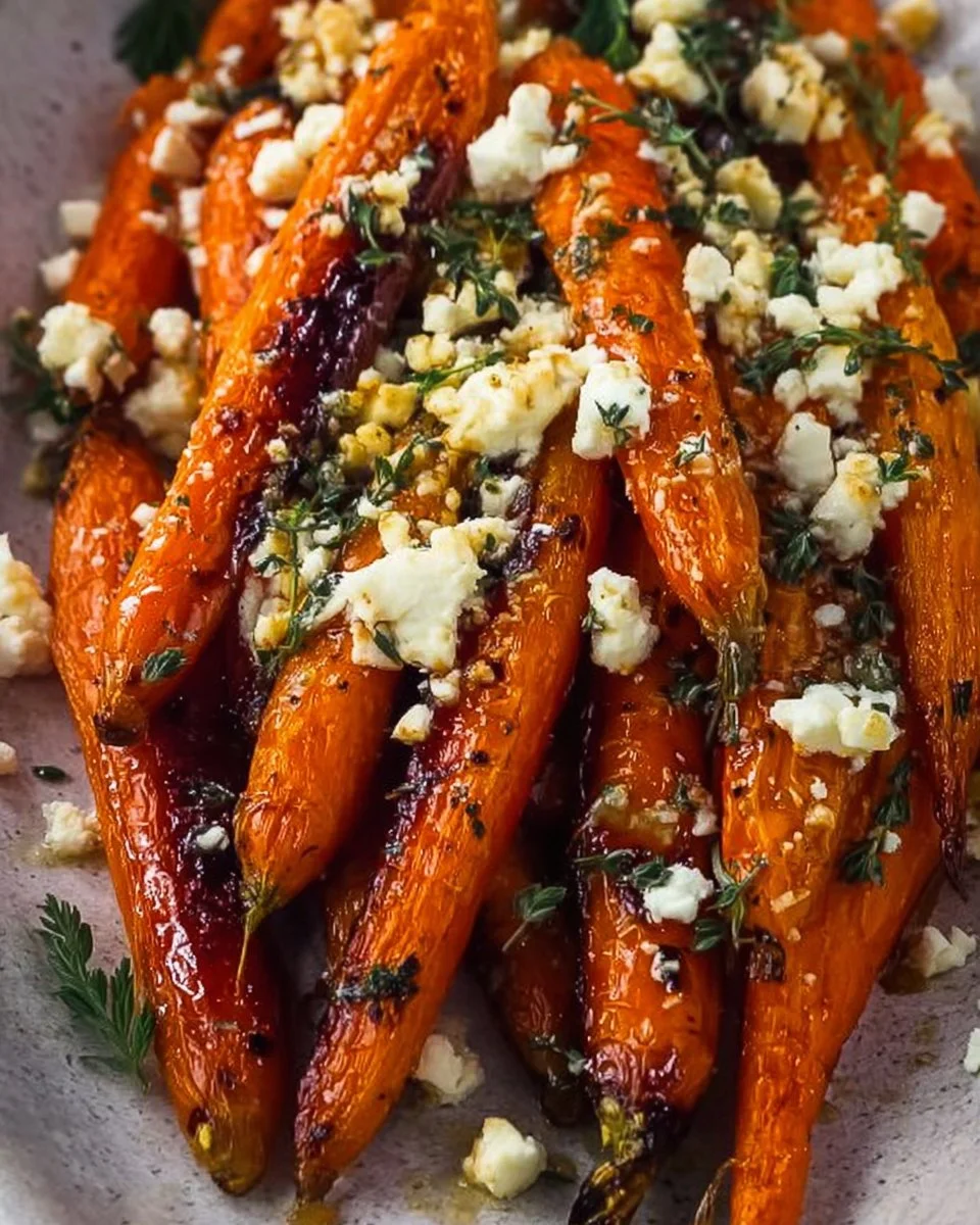 Honey Roasted Carrots with Feta