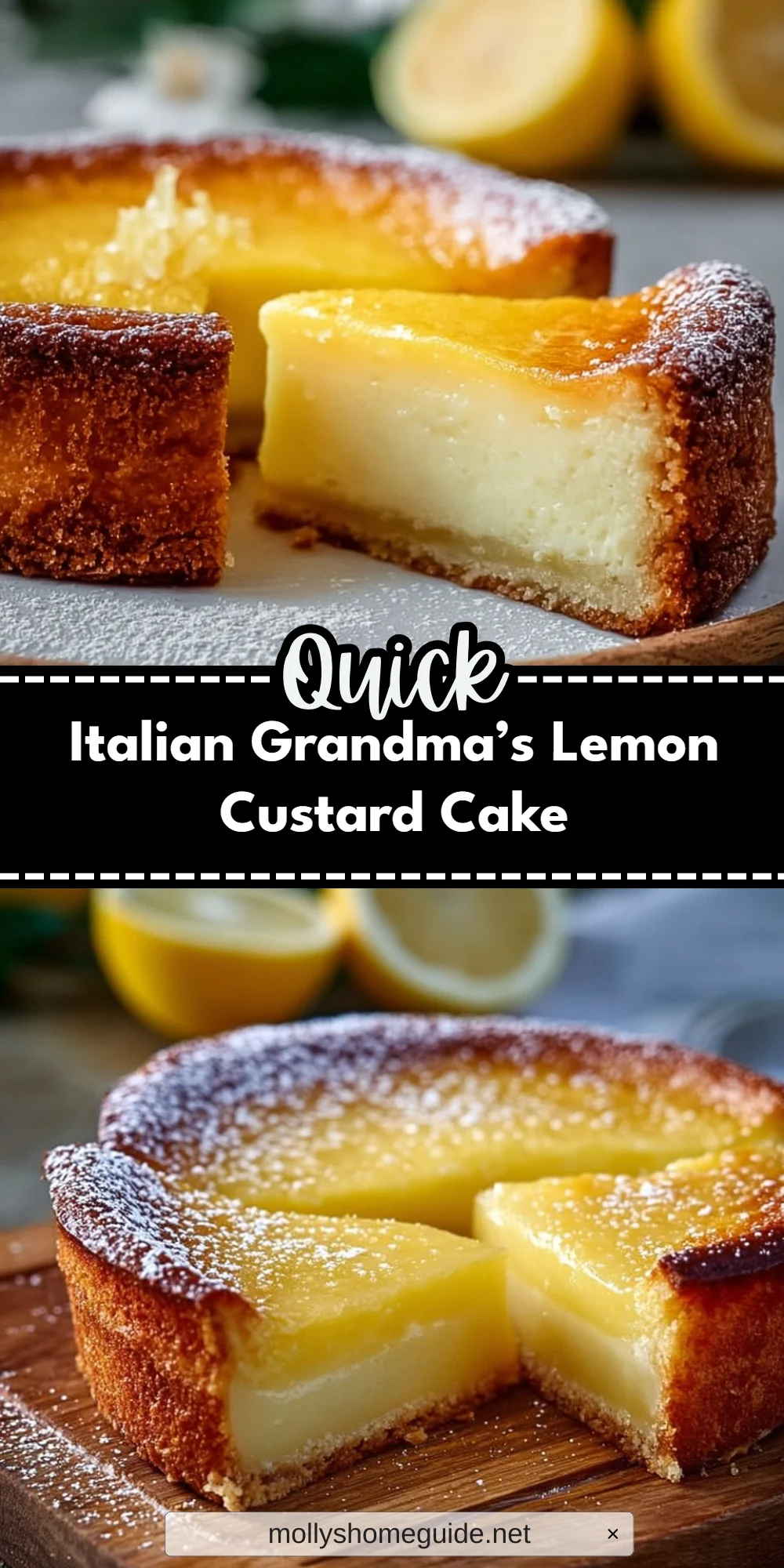 Italian Grandma’s Lemon Custard Cake