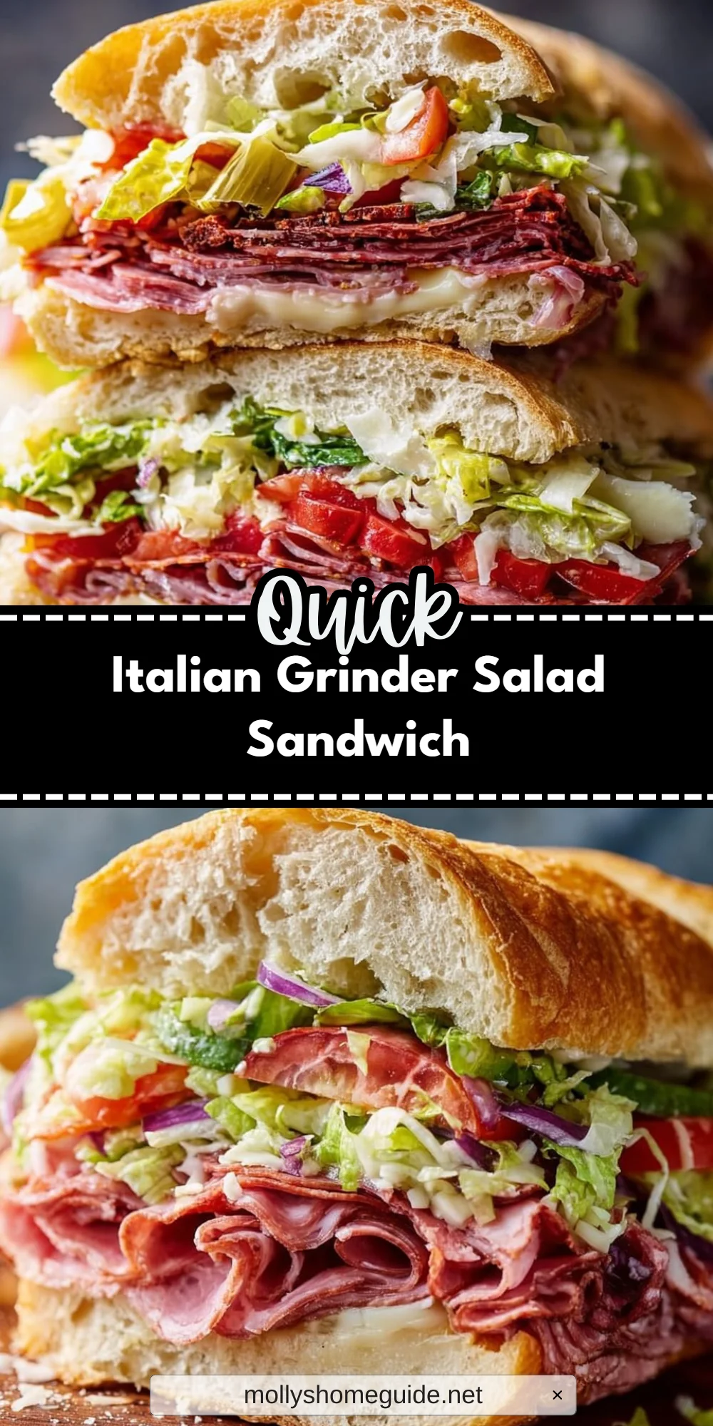 Italian Grinder Salad Sandwich