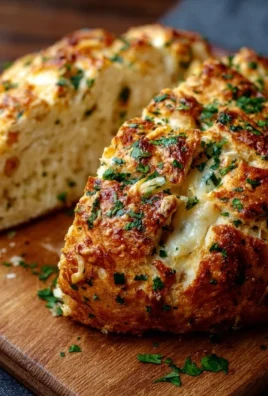 Freshly baked Italian Herbs and Cheese Bread with a golden crust and herbs