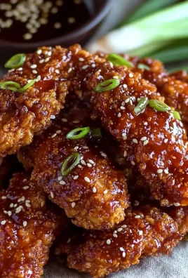 Plate of crispy Korean Fried Chicken made in an air fryer