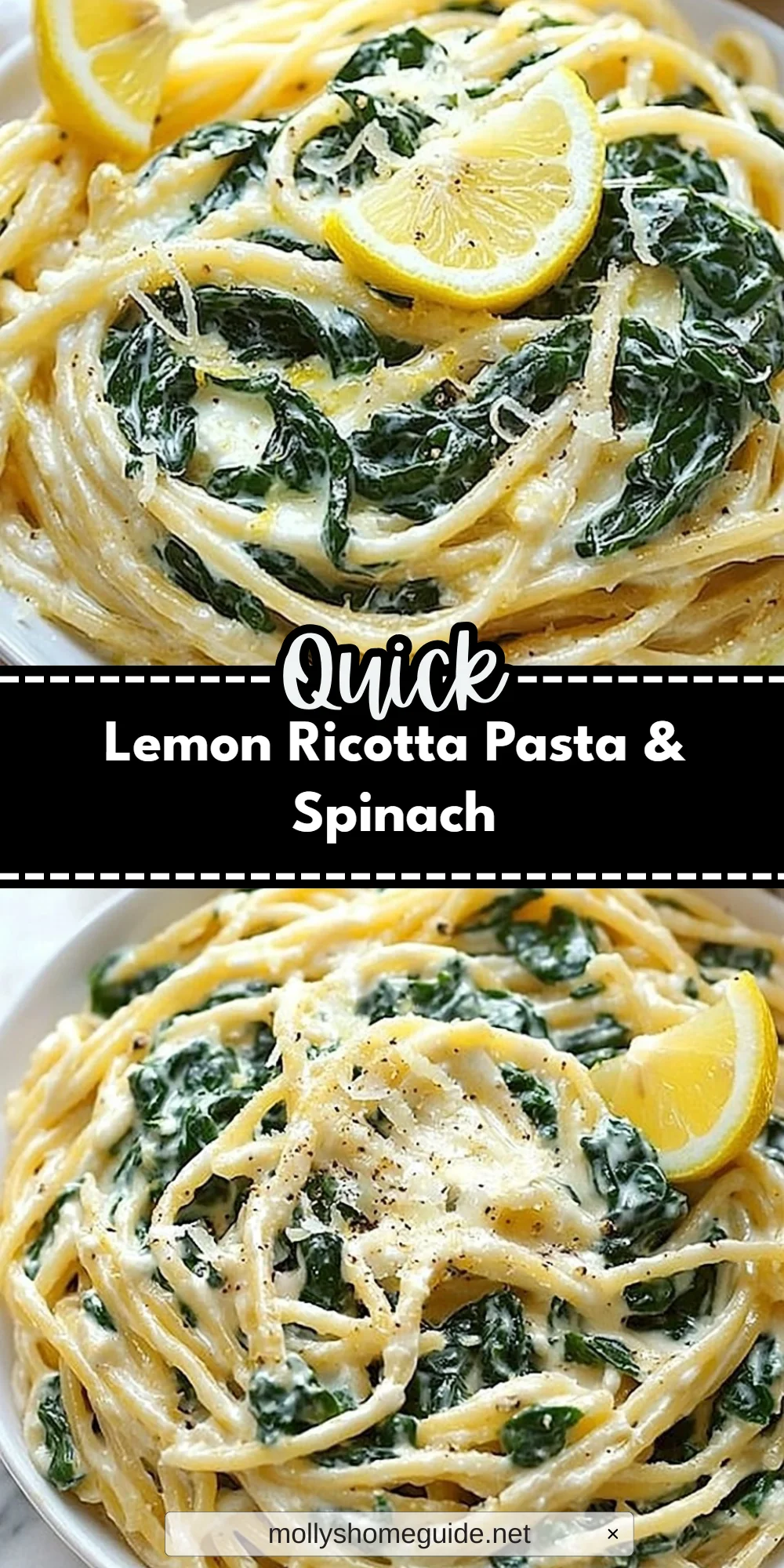 Lemon Ricotta Pasta & Spinach