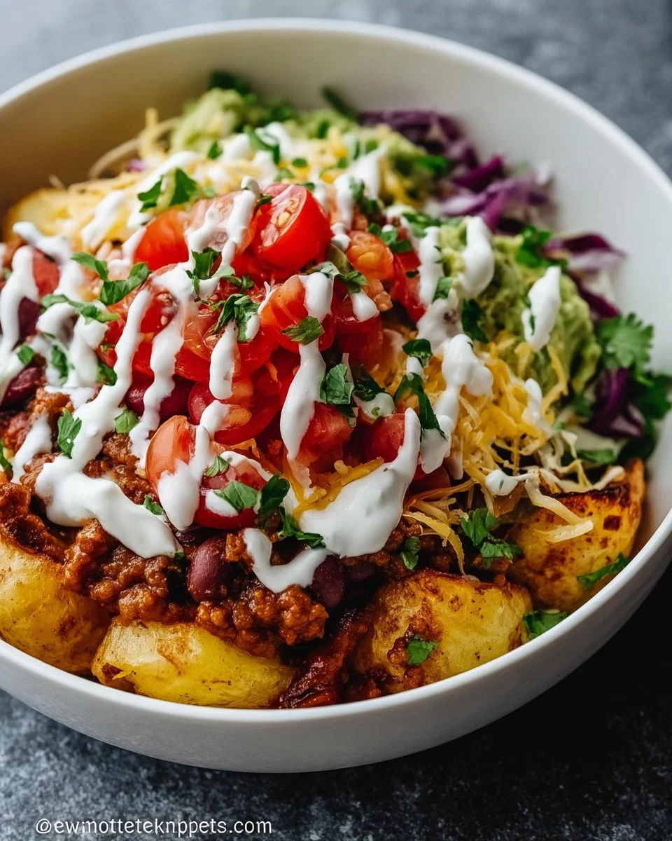 Loaded Potato Taco Bowl