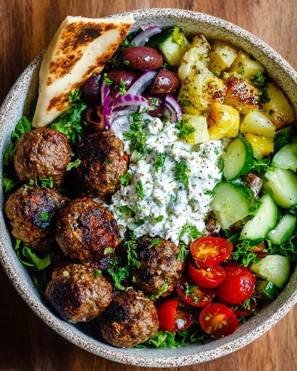 Mediterranean Meatballs Bowl