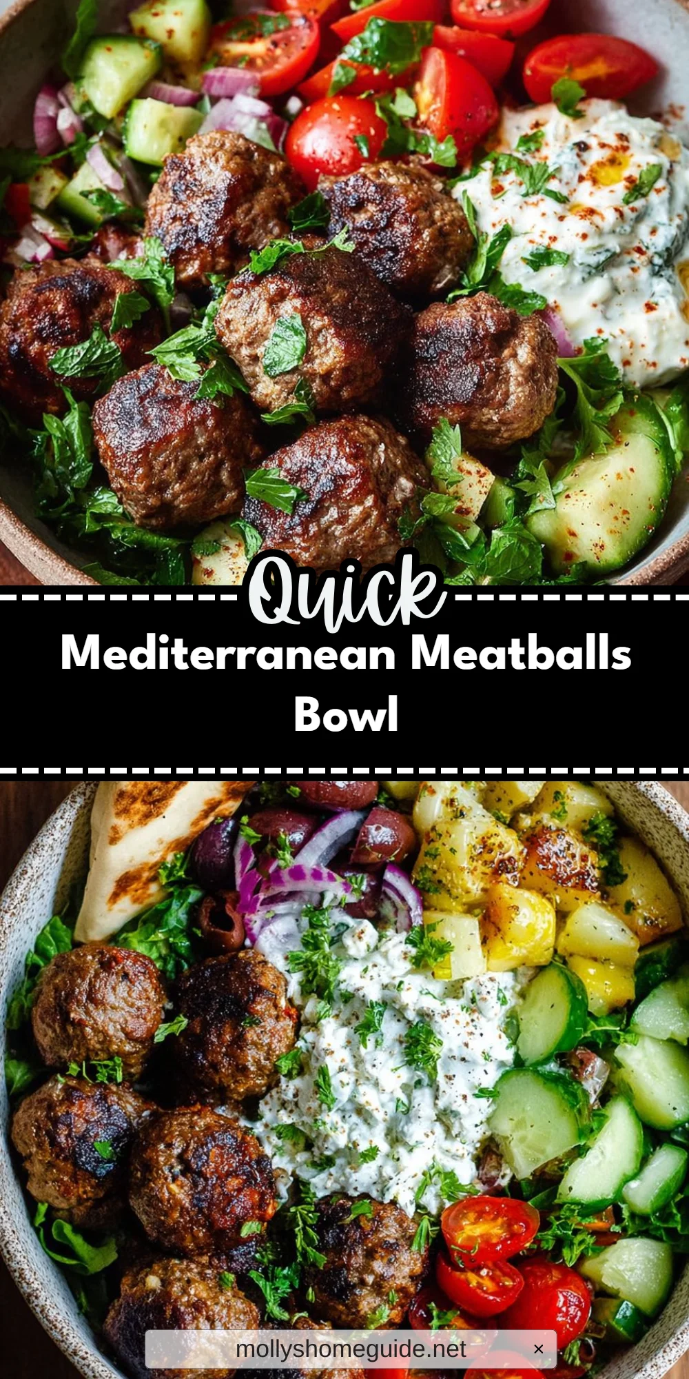 Mediterranean Meatballs Bowl