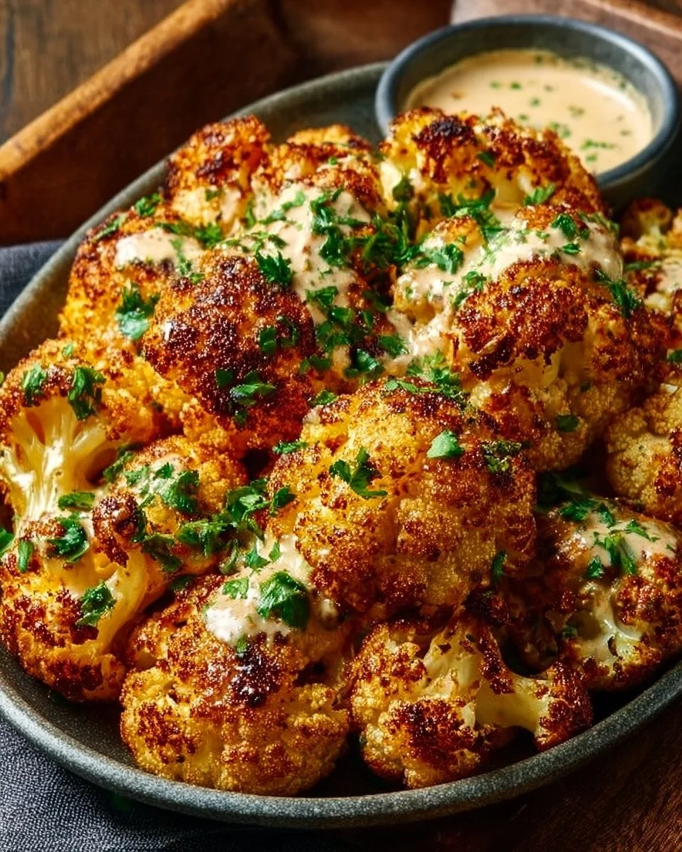 Moroccan Cauliflower with Tahini-Honey
