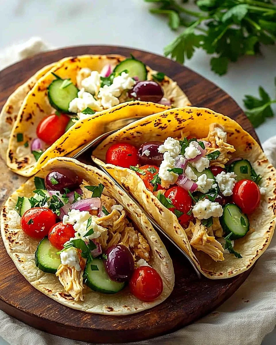 Quick Mediterranean Chicken Tacos