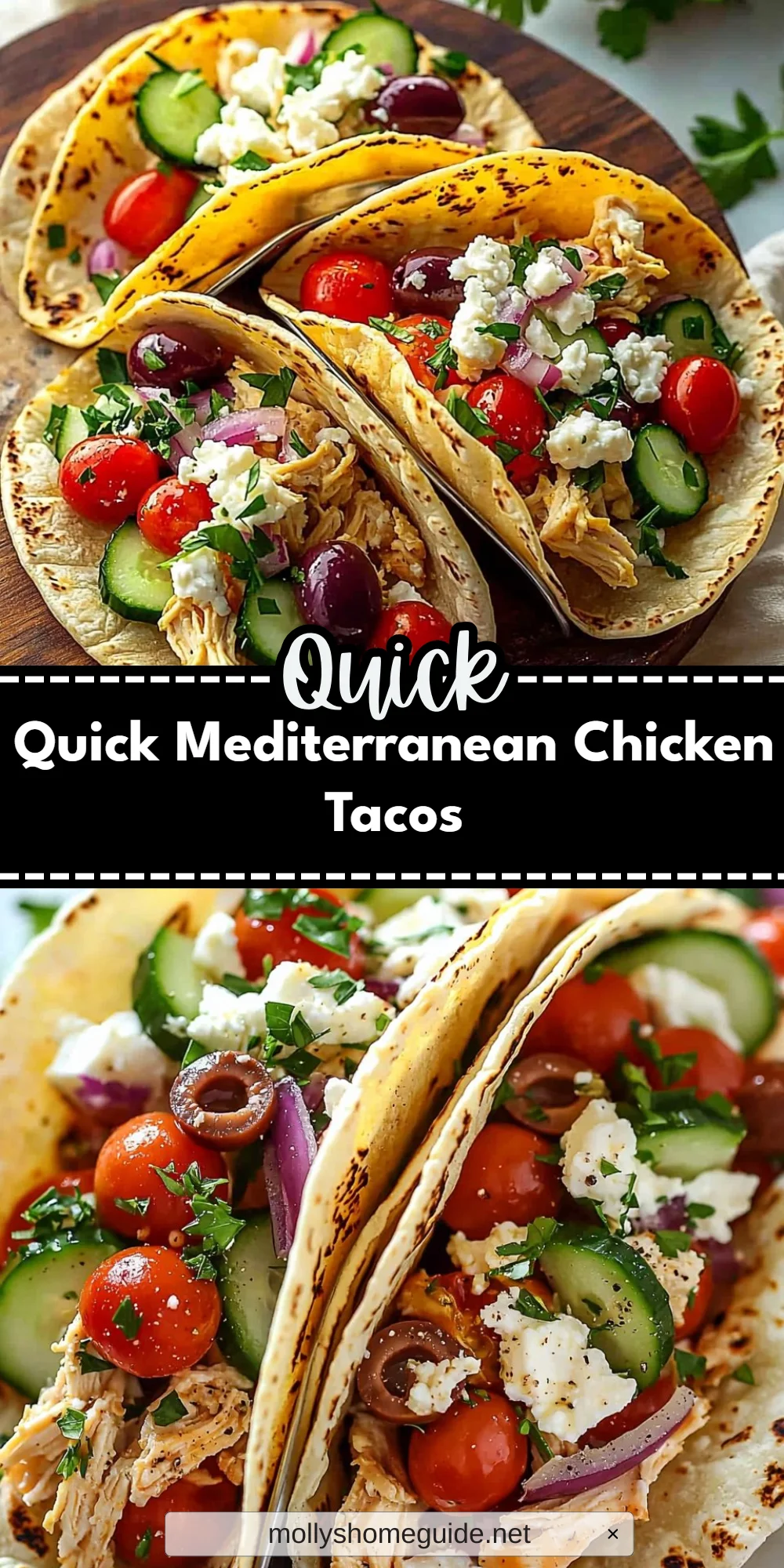 Quick Mediterranean Chicken Tacos