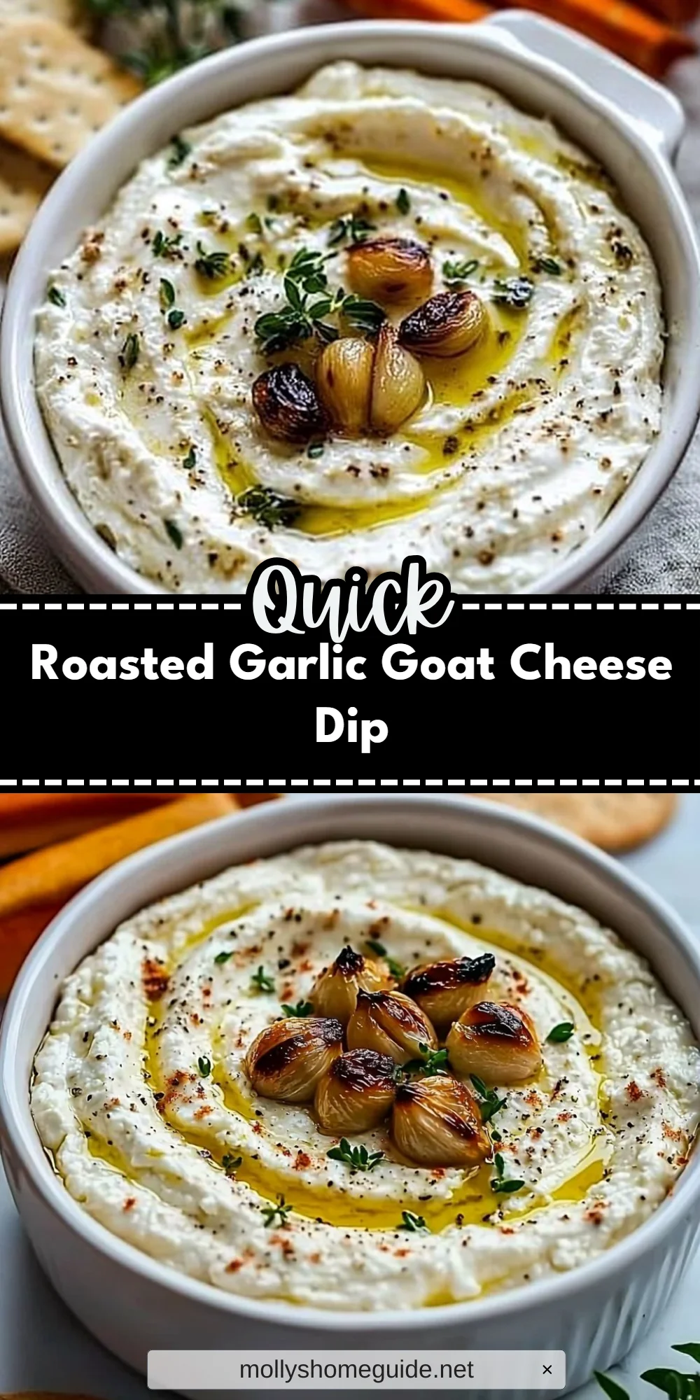 Roasted Garlic Goat Cheese Dip