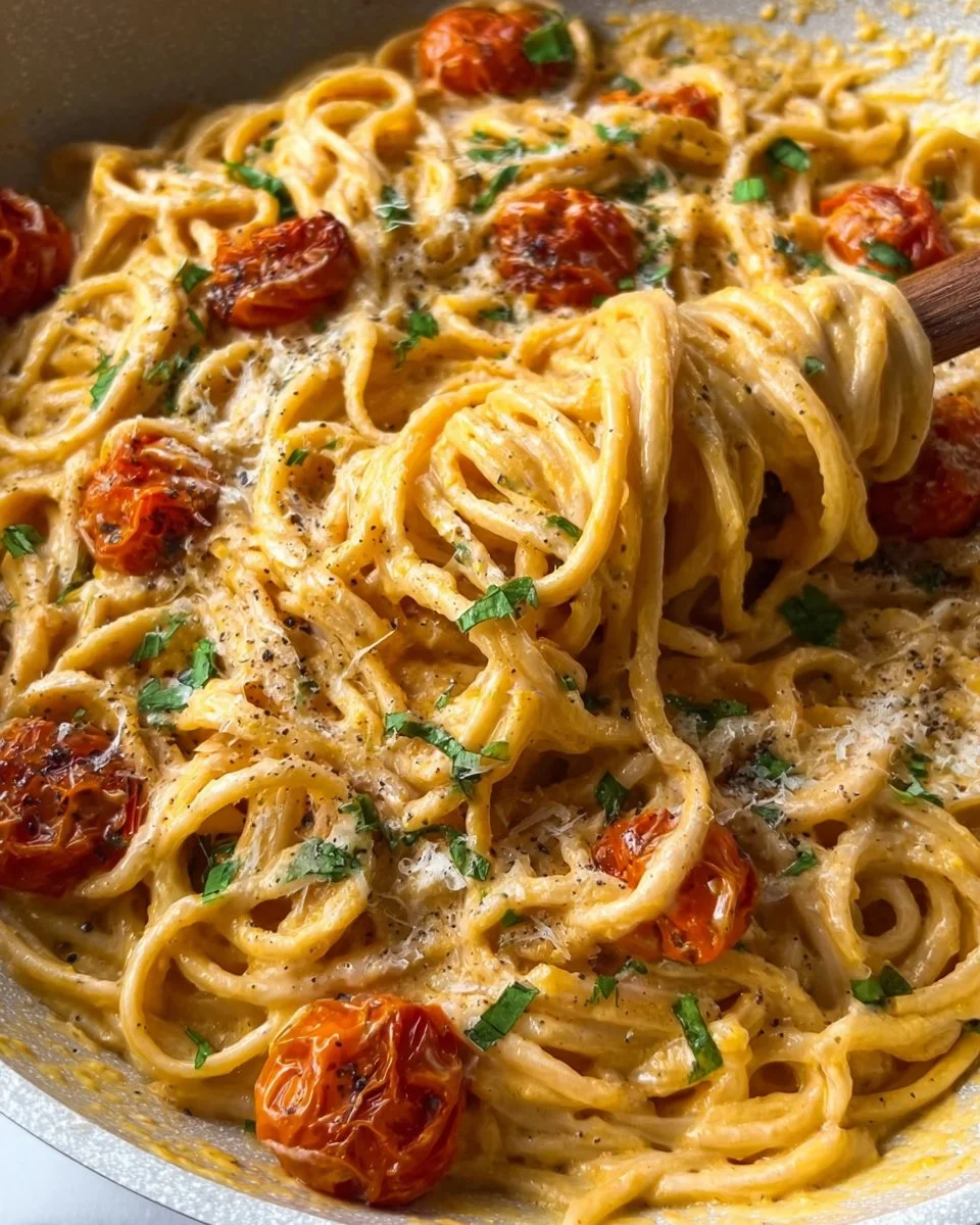 Roasted Tomato and Garlic Ricotta Pasta