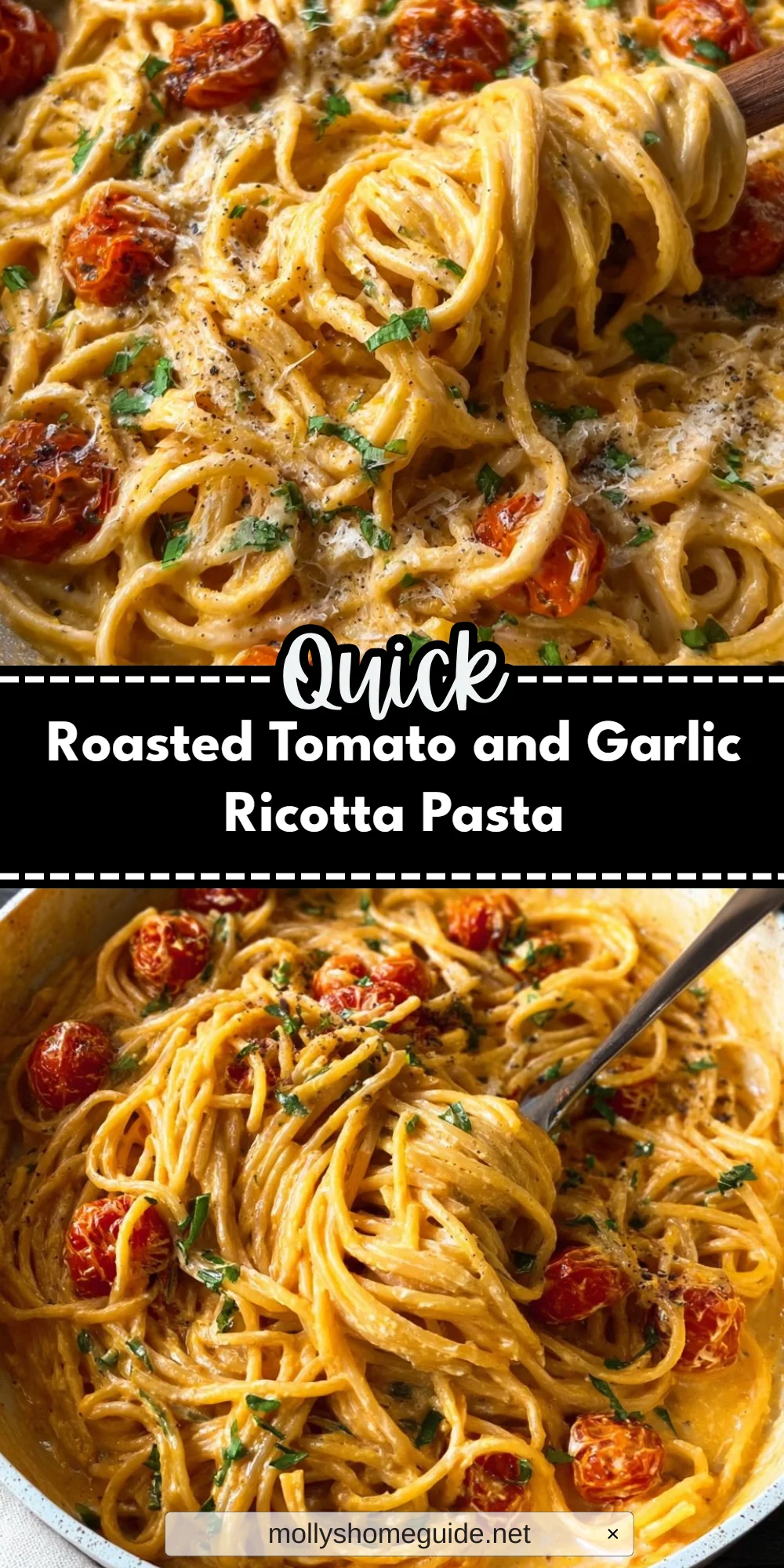 Roasted Tomato and Garlic Ricotta Pasta