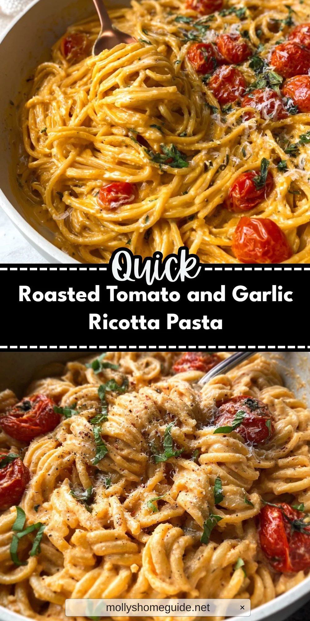 Roasted Tomato and Garlic Ricotta Pasta