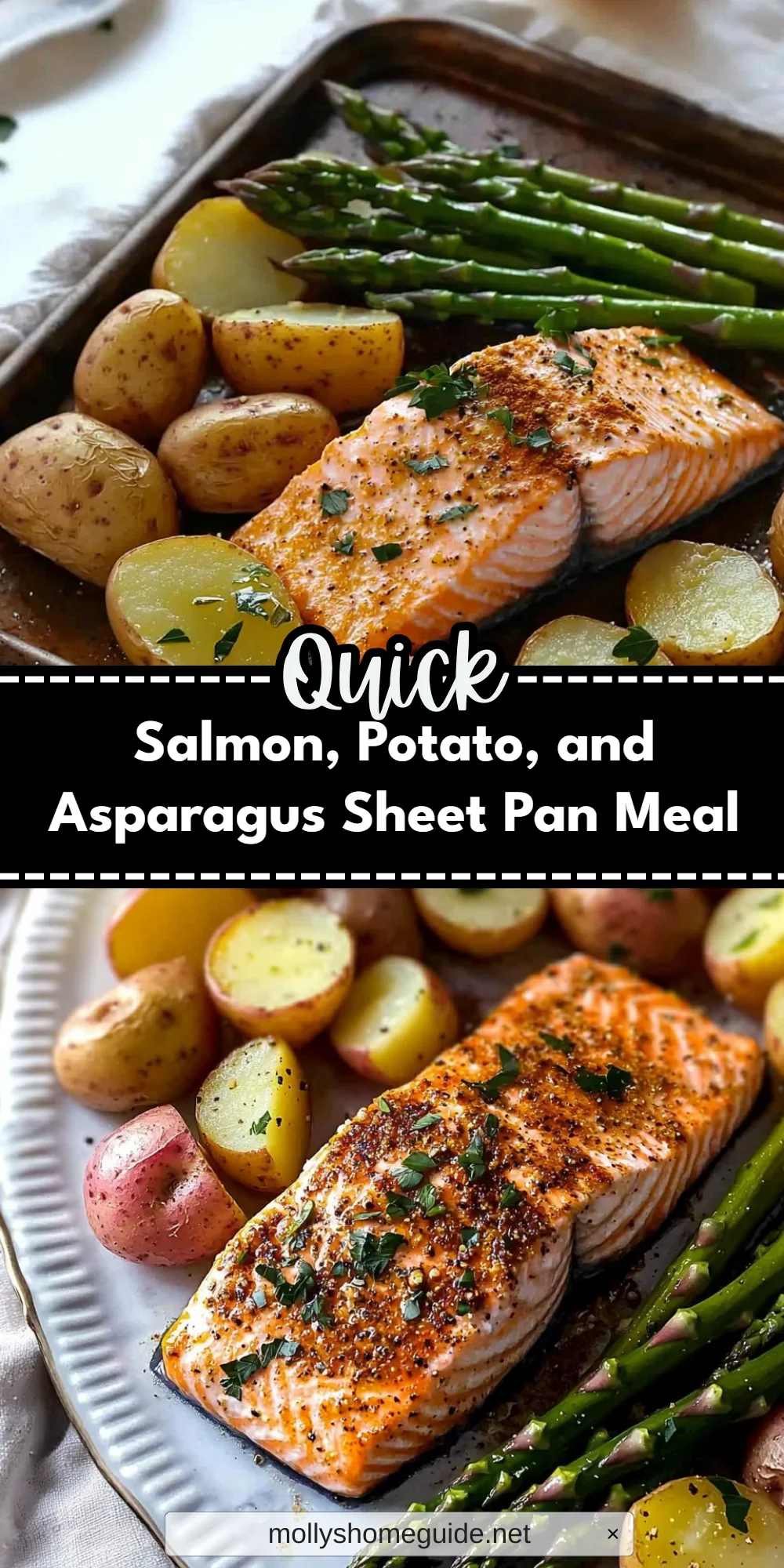 Salmon, Potato, and Asparagus Sheet Pan Meal
