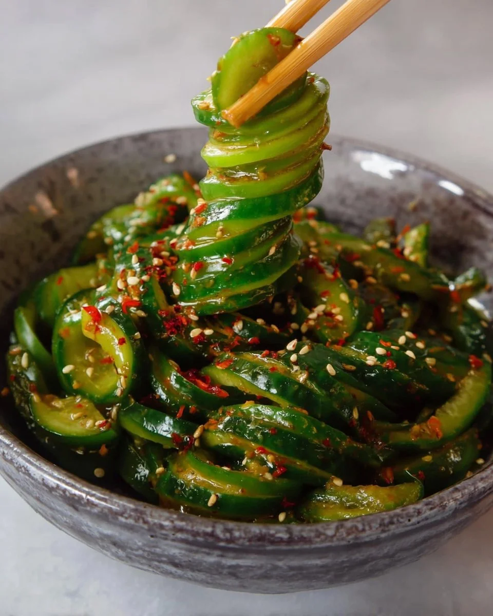 Spiral Cucumber Salad: Korean-Inspired Recipe